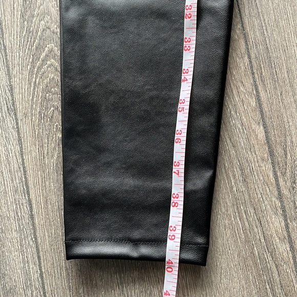H&M | Black Pleather Skinny Pants - Picture 6 of 7